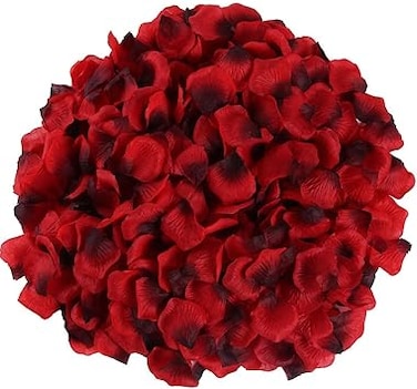 Goodern 2000 Pieces Artificial Rose Petals,Flower Petals Romantic Decorations Special Night Set for Wedding Event Party Valentine Dinner or Table Decor Artificial Rose Petals Christmas Rose Gifts-Red