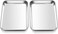 Mini Oven Tray, Stainless Steel Small Baking Trays Sheets Pan, Rectangle Cake Tin Perfect for Baking Cooking Serving, Healthy &amp; Heavy Duty, Mirror Finished &amp; Dishwasher Safe, 23.7x17.7x2.5cm