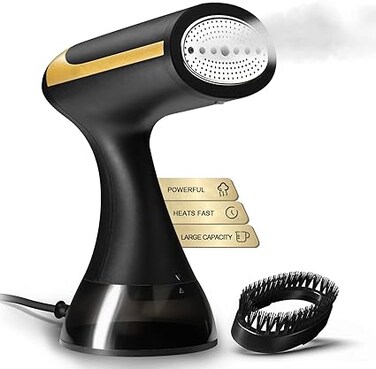 Portable Clothes Steamer, 1500W Handheld Garment Steamer For Clothing With Auto-Off, 300ml Water Tank, 30-Second Fast Heat-up, Fabric Wrinkles Remover Irons For Home, Travel