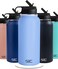 S2C Stainless Steel Water Bottle 1L,32oz Double Wall Vacuum Insulated Water Bottle, BPA Free Water Bottle for Kids School with Straw lid- Thermos Water Flask for Hot Water, Water Bottle (SKY BLUE)