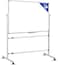 Mobile Whiteboard with Stand 90x120cm, Double Sided Magnetic Whiteboard on Wheels, Mobile Standing White Board for Office, Classroom &amp; Home