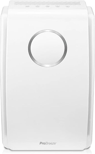 Pro Breeze Air Purifier for Home 5-in-1 with True HEPA Filter, Active Carbon, Negative Ion Generator - Dust, Smokers, Pollen, Pet Hair, Hay Fever, Cooking (White)