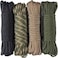 4pcs 19ft/6 meters Paracord Rope 7 Inner Strands Nylon Rope 550lb Breaking Strength for Outdoor Survival Rope, Lanyards, Keychain, Dog Collar, DIY Kit Craft Toy (D4-A-4x19ft)