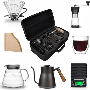 Gift set Accessories Kitchen V60 Scale with timer Pour Over Kettle Server Paper Filter
