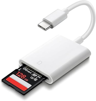 Tersely USB-C SD Memory Card Reader Type C Adapter For iPhone 16/15 Pro/Max/Plus, MacBook Pro Air 2025-2016, M1 M2 M3 Mac/iPad Pro Air/Surface, for Samsung S24/S23/Ultra/Plus, for Google Pixel,More