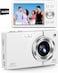 Digital Camera 4K with 64MP &amp; 16X Optical Zoom - Autofocus Vlogging Camera with Anti-Shake, 64GB SD Card Included   Compact Travel Camera for YouTube Beginners, Teens &amp; Adults (White)