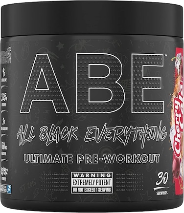 ABE All Black Everything Pre Workout Energy, Increase Physical Performance with Citrulline, Creatine, Beta Alanine, Caffeine Vitamin B Complex (Cherry Cola, 315g)