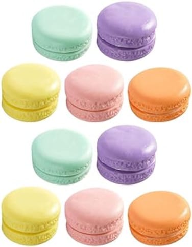 SAFIGLE 10pcs Artificial French Macarons Cake Realistic Simulation Cookies Dessert Food Props Small Fake Macaron Model for Home Coffee Shop Wedding Decoration