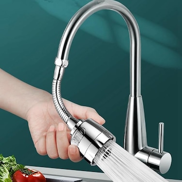 360 Degree Rotating Kitchen Faucet Sprayer, Double Mode Water Saving Aerator Adapter, Bathroom Extender Sink Tap Spray Head, Anti Splash Filter Nozzle, 22mm/24mm
