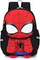 Toddler 3D Comic Spider Schoolbag - Black, Waterproof, Lightweight for 3-6 Years Old Elementary Students