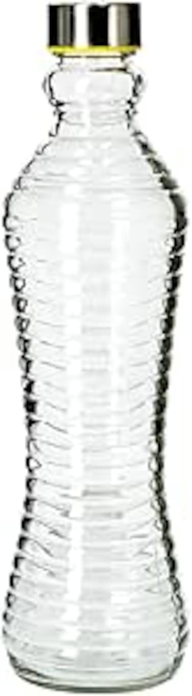 Delcasa Dc1268 1000Ml Glass Water Bottle Portable Cap Lead Free Water Bottle, Travel Flask   Air Tight &amp; Leak Proof   Dishwasher Safe   Leak-Proof Lids   Ideal For Indoor &amp; Outdoor