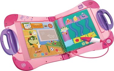Electronic Book, Educational and Interactive Playbook Toy for Toddler and Pre School Boys &amp; Girls 2, 3, 4, 5, 6, 7 Year Olds, Pink,&lrm;4.59 x 28 x 27 cm