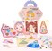 Dress Up Game Set, 4-in-1 Princess Fantasy Makeup Bag Set, Dress Up Kit with Cosmetics, Fashion Fun, Role-Playing Adventure, Glamorous Makeup &amp; Costume Accessories for Creative Kids (Princess)