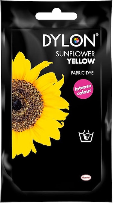 Hand Dye, Fabric Dye Sachet for Clothes, Soft Furnishings and Projects, 50 g - Sunflower Yellow