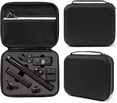 Carrying Case Compatible with DJI Osmo Action 3/Action 4 Adventure Combo Nylon Hard Travel Storage Bag, Waterproof and Shockproof(Case Only)