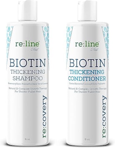 Paisle Botanics Biotin Shampoo and Conditioner for Thinning Hair Growth Thickening Shampoo for Hair Loss Treatment NATURAL Sulfate Free for Color Treated Hair Regrowth Treatment for Men and Women
