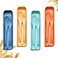 Aowin 4 PCS Reusable Travel Utensils Set with Case,Portable Knife Fork Spoons Tableware Set,Wheat Straw Travel Cutlery,Plastic Dinnerware Camping Tableware Set for Travel Picnic or Daily Use