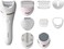 Philips Series 8000 Epilator, Wet And Dry Cordless Hair Removal And Skin Care System, For Legs, Body With 9 Accessories Including Shaver Head And Pedicure Foot File Bre740/11, White