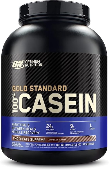 Gold Standard 100% Micellar Casein Protein Powder,24 Grams of Protein,Slow Digesting,Helps Keep You Full,Overnight Muscle Recovery-Chocolate Supreme,3.97 Lbs,53 Servings(1.8 KG)