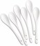 MIUFA 6PCS Porcelain White Coffee Spoons Espresso Tea Sauce and Desserts Ceramic Spoons