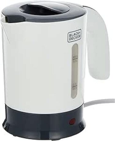 Black &amp; Decker Travel Kettle, White - Tr250Ja, 2 Years Warranty