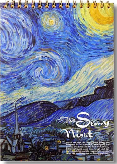 Sketch Book, Top Spiral Bound Sketch Pad, 1 Pack 60-Sheets (68lb/100gsm) Acid Free Art Sketchbook Artistic Drawing Painting Writing Paper for Beginners Artists (Starry Sky)