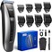 GLAKER Hair Clippers for Men - Cordless 2 in 1 Versatile Hair Trimmer with 10 Guards, 2 Detachable Blades &amp; Turbo Motor, Professional Beard Grooming Kit for Barbers, Ideal Gift for Men