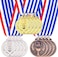 Award Metal Kids Winner Medals for Kids, Gold Silver and Bronze Medals with Trophy Pattern 1st 2nd 3rd Prizes for Sports Award, Competitions, Party Favors and Decorations(12 Pcs)