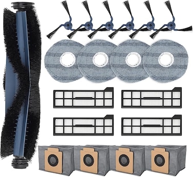 CENXI 20 PCS Accessories for Eufy X10 Pro Omni Robot Vacuum, Replacement Parts Main Brush, Side Brush, Washable Filter, Mop Cloths, Dust Bag