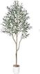 SCHENKERO Artificial Olive Tree,120cm with Lifelike Olive Branches and Fruits,Perfect Lifelike Long Artificial Tree for Modern Home/Office Decor Pot with pebbles (120cm)