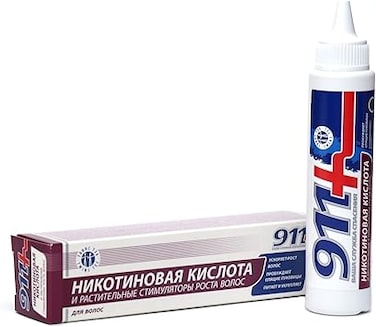 MIROLLA 911 NICOTINIC ACID FOR HAIR 65ML MIRROLLAVITAMIN B3/NIACIN)/ STRENGTHENING THE HAIR/HAIR QUALITY/HAIR GROWTH! GROWTH! hair strengthening, hair fragility, hair loss, blood circulation (CLASSIC)