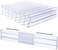 Vtopmart 8 Pack Drawer Dividers Organizer, Adjustable 3.2 High Expandable from 12-21&rdquo; Organiser, Clear Plastic Drawers Separators for Clothing, Kitchen Utensils and Office Storage