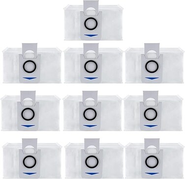 10 PCS Disposable Dust Bags for ECOVACS DEEBOT X1 OMNI DEEBOT X1 Turbo, X1 Plus, X1 Omni, T10 Robot Vacuum Cleaner Replacement Accessories