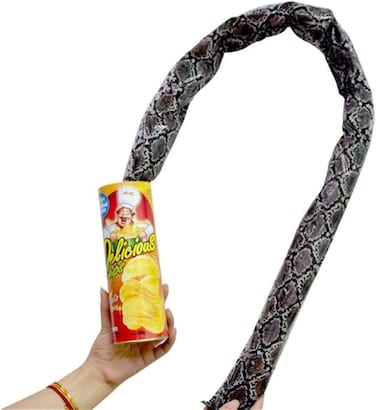 Potato Chip Snake In A Can Gag Gift Prank Large Size for April Fools' Day and Halloween