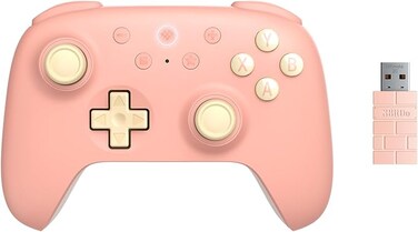 Ultimate 2C Wireless Controller for Windows PC and Android, with 1000Hz Polling Rate, Hall Effect Joysticks and Hall Triggers, and Remappable L4/R4 Bumpers (Peach)