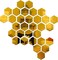 Wall1ders 31 Hexagon with 10 Butterflies Golden (Each Hexagon Size 10.5 cm x 12 cm) Hexagon Mirror Wall Stickers, Mirror Stickers for Wall,