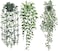 KazyOn Artificial Hanging Plants, 3 Pack Fake Hanging Plants for Home Room Indoor Outdoor Shelf Decor, Faux Eucalyptus Vine, Mandala Vine in Pot for home decoration and events