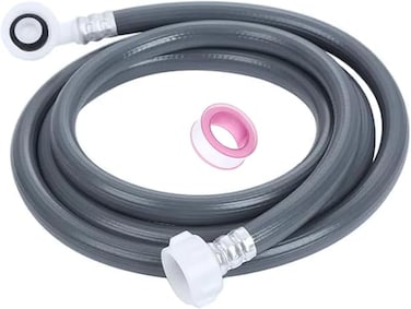 Universal Washing Machine and Dishwasher Inlet Hose - Cold &amp; Hot Water Fill Pipe with Flexible 90-Degree Bend, Explosion-Proof Long Lasting Inlet pipe خرطوم مدخل الغسالة وغسالة الصحون (3M)