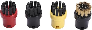 Alsaffan Steam Cleaner Round Brush Set 4 Pcs Steam Cleaners Cleaning Nozzles Attachments Accessories Kit Replacement for Karcher SC1 SC2 SC3 SC4 SC5 SC7 CTK10