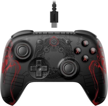 Ultimate 2C Wired Controller for Windows PC and Android, with Hall Effect Joysticks and Hall Triggers, 1000Hz Polling Rate, and Remappable L4/R4 Bumpers - Black Myth: Wukong