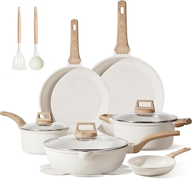 16pcs Cookware Set, Nonstick Pots and Pans Set, Induction Cookware Cooking Set with Frying Pans, Saucepans, Saute Pan