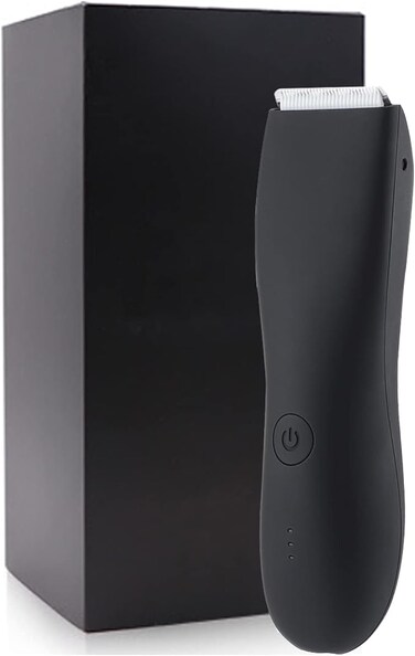 VUCATIN Electric Body Hair Trimmer for Men Groin Trimmer Beard Hair Clippers Mens Grooming Kit, Cordless Ceramic Blade Heads IPX6 Waterproof for Wet/Dry Use Low Sound Body Trimmer