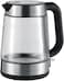 Kenwood Glass Kettle 1.7L Cordless Electric Kettle 2200W with Auto Shut-Off &amp; Removable Mesh Filter ZJG08.000CL Clear/Silver/Black
