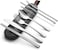 McMola 8 Piece Camping Cutlery Set for 1, Stainless Steel Travel Utensils with Portable Case, Individual Silverware Set Includes Reusable Knife, Fork, Spoon, Straws and Chopsticks