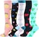 5 Pairs Compression Socks for Women &amp; Men Circulation-Compression Socks 20-30 Mmhg-Best for Running,Medical,Nurse,Travel,Cycling(Size:S/M), multi