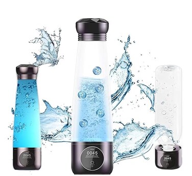 Pro Hydrogen Water Bottle 5th Generation - 5500ppb in 10 Min, Portable Machine With SPE PEM Technology, Ionizer, Rechargeable Digital Screen