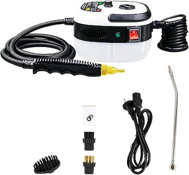 Eacam Handheld Pressurized Steam Cleaner,2500W 220V Handheld High-temperature Portable Steam Cleaning Machine,Cleaning for Couch, Auto, Floor and More