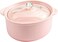 Stockpot with Glass Lid  Ceramic Colorful Cookware Heat-Resistant   Healthy Cooking Clay Pots For Household Kitchen Resturant   Hard Anodized   BLACK, YELLOW, PINK, ORANGE 1 Ltr (PINK)