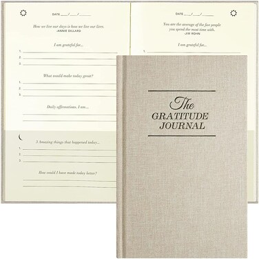 The Gratitude Minute Journal, a Few Minute Journal, Daily Journal with Prompts for Affirmation, Happiness, Mindfulness, Positivity, Wellness, Undated Journal for Women &amp; Men(8.5 * 5.5 inches)