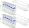 THE WHITE SHOP 4PCS Breastmilk Storage Container, Clear Freezer and Fridge Organizer Bins, Plastic Storage Bins for Breast Milk, Formula, Bottles and Yogurts, 4.3&rsquo;&rsquo; Width, 14.7" Long